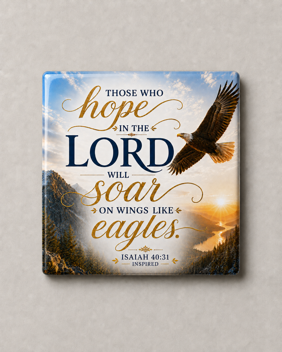 Soar on Wings Like Eagles – Inspired by Isaiah 40:31 | Magnet 2″ × 2″