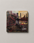 Industrial Waterfront by Slebo – Moody Urban Cityscape | Magnet 2″ × 2″