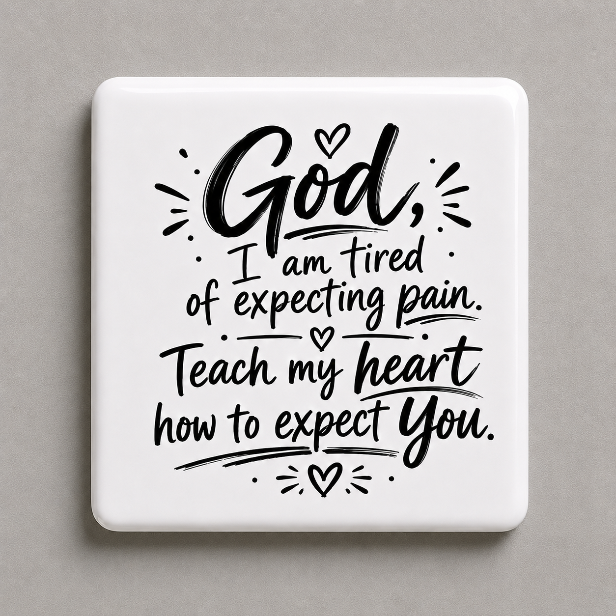 Teach My Heart Prayer Magnet 2" x 2"
